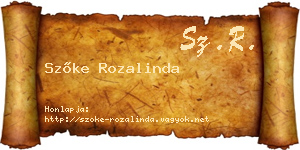 Szőke Rozalinda névjegykártya