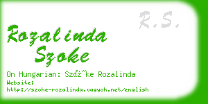 rozalinda szoke business card